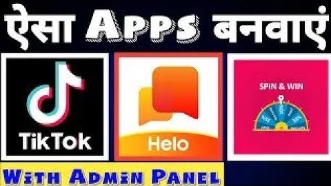 Tik Tok Jaisa App Kaise Banaye How to Make App like TIKTOK HELO SPIN AND WIN