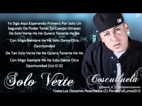 tan solo verte cosculluela