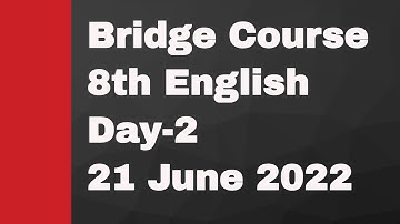 8th English Bridge Course Day-2