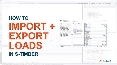How to Export and Import Load Combinations in Altair S-TIMBER