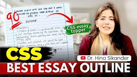 CSS Essay Outline Technique Explained | Dr. Hina Sikander