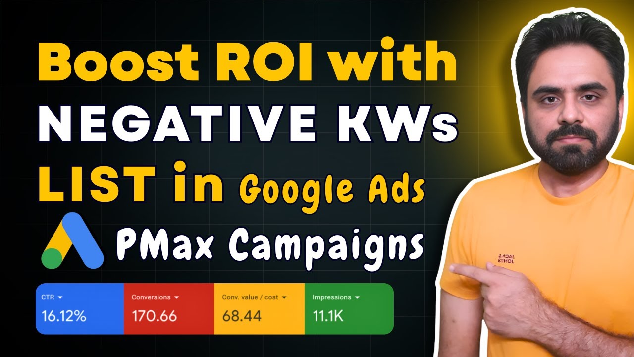 Negative Keywords List in Google Ad PMax | AI Max Campaign Push | DM ...