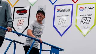 Coach & Ty Gibbs recap his FIRST CUP SERIES WIN at Bristol | Victory Banner Raising