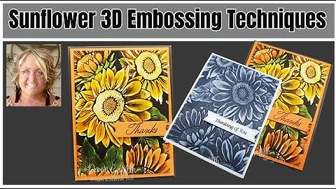 🔴 Sunflower 3D Embossing Folder Techniques