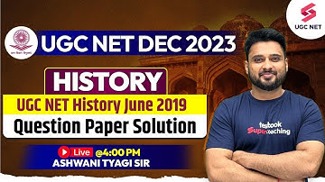 UGC NET History | UGC NET June 2019 History Previous Year Questions | Ashwani Sir