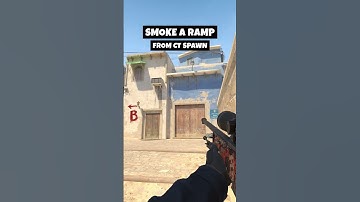 HOW TO SMOKE A RAMP from CT SPAWN on Mirage (CS2)  #cs2 #counterstrike2 #cs2clips #shorts