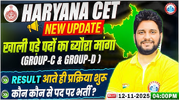 Haryana CET Update Today | HSSC CET Latest Update | HR CET Result Update कौन कौन से पद पर भर्ती?