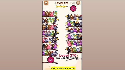 #bird #sort 2 #color #puzzle #level 370 #birdsort #colour #gaming #viral #trending #shorts #solution