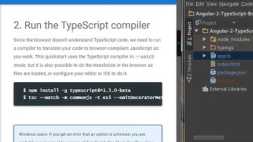 AngularJS-2 & TypeScript, Quickstart Walkthrough using WebStorm (Obsolete)