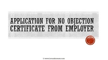 How to Write an Application Letter for an NOC from Employer