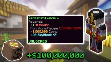 HOW TO GET CARPENTRY 50 AND MAKE MILLIONS QUICKLY | Hypixel Skyblock