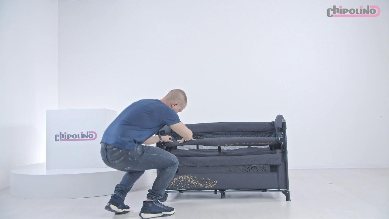 Foldable travel cot with drop side MERIDA YouTube