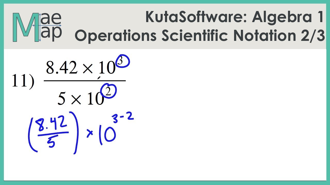 KutaSoftware: Algebra 2222- Operations With Scientific Notation Part 22 Pertaining To Multiplying Scientific Notation Worksheet