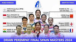 Draw & Jadwal Perempat Final Spain Masters 2024 Hari Ini Pukul 18:00 WIB Live #spainmasters2024