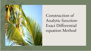 Exact differential method