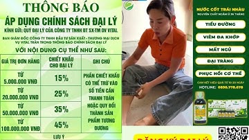 Vital Noni|Chính Sách Đại Lý Nước Cốt Nhàu