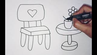 How to draw cute and easy Chair | Easy Drawing, Painting and Coloring for Kids & Toddlers by Cho Cho Tv Star 1,698 views 6 days ago 4 minutes, 22 seconds