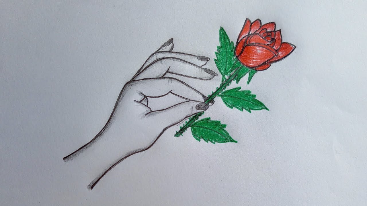 Featured image of post Hand Holding Flowers Drawing Easy You ve twisted the drawing off to one side without being aware of it