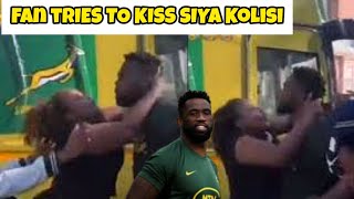 Fan Tries To Kiss Siya Kolisi