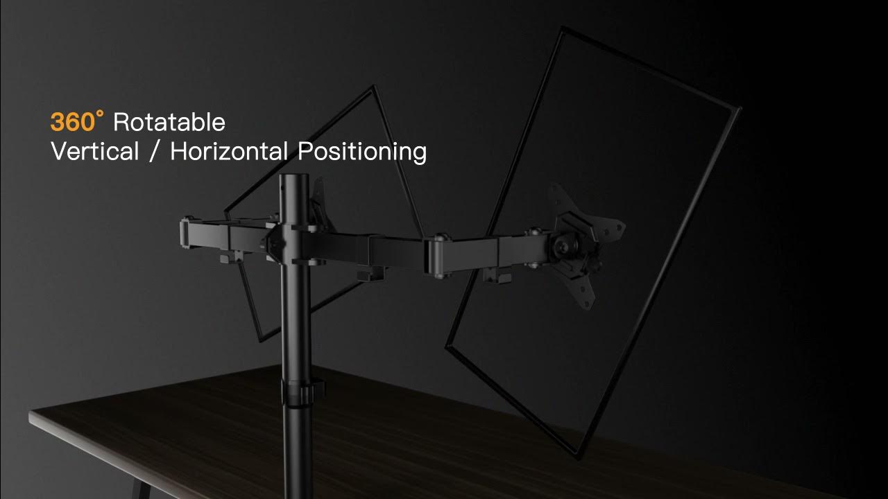 EGCM1 1732" Dual Monitor Stand Mount for Computer Screens YouTube