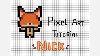 Drawing NICK step by step : Pixel Art Tutorial 