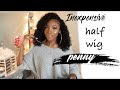 NATURAL PROTECTIVE STYLE Outre Penny Half Wig 😻 | $13 | Wig Wednesdays