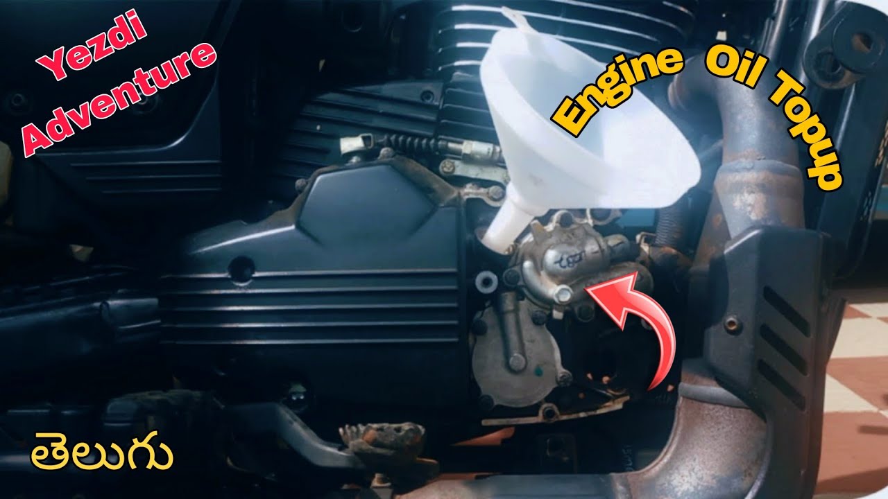 KYB How to Top up Engine Oil in Yezdi Adventure YouTube