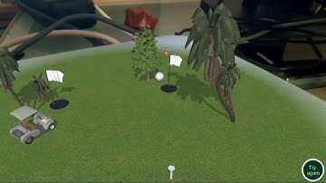 Augmented Reality playing golf