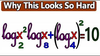 Solving Logarithmic Equations Logarithm Trick That Simplifies Everything Step-By-Step Solution