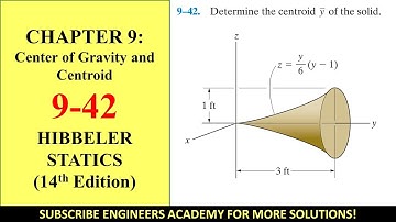 9-42 | Center of Gravity and Centroid | Chapter 9 ( Hibbeler Statics 14th ed ) Engineers Academy