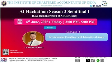 AI Hackathon S3 SF1: UC 8 –Interactive AI agents for consultants – by CA. Shubham Patel