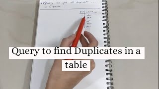 Query to find Duplicate Records in Table in SQL (NO DISTINCT)