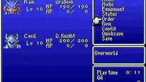 Final Fantasy 4(GBA) Item glitch