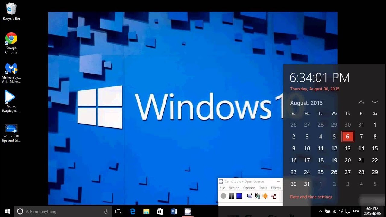 Windows 10 tips and tricks How to display a quick Calendar YouTube