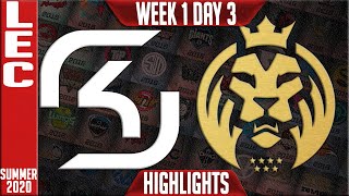 SK vs MAD Highlights | LEC Summer 2020 W1D3 | SK Gaming vs MAD Lions
