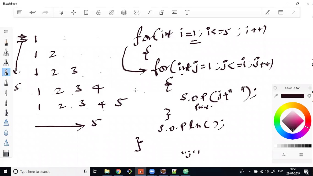 Core Java Session-17- Printing different Patterns in Java - YouTube
