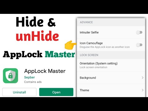 How To Hide and Unhide AppLock Master on Android || hide applock master ...