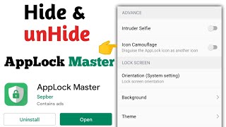 How To Hide and Unhide AppLock Master on Android || hide applock master || unhide applock master screenshot 5