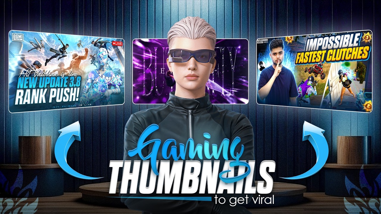 Gaming Thumbnail Secrets that Actually Work in 2026!! How to make BGMI thumbnail editing
