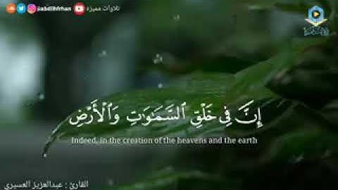 تلاوة من سورة البقرة ... القارئ عبد العزيز العسيري