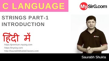 Lecture 13 Strings in C Part 1 Hindi