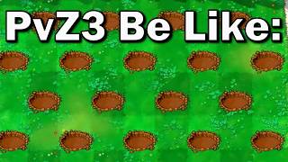 Plants vs Zombies but Half the Lawn is Craters