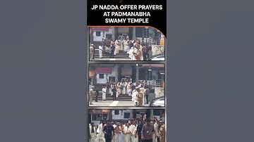 JP Nadda offer prayers at Padmanabha Swamy temple in Thiruvananthapuram | News9 | #shorts