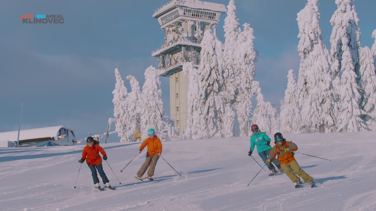 Snowboard fahren auf dem Klínovec (Keilberg)