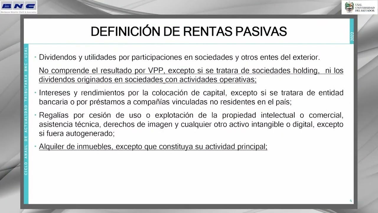 Rentas pasivas de personas humanas y sucesiones indivisas   MARCELO CORTI   CAAT Marzo 2022