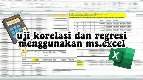 UJI KORELASI DAN REGRESI SEDERHANA MENGGUNAKAN MS. EXCEL | STATPEND #1