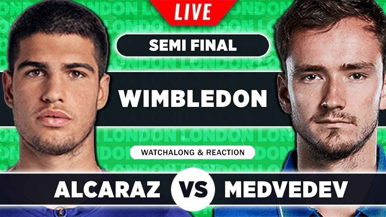 ALCARAZ vs MEDVEDEV Wimbledon 2023 Semi Final LIVE Tennis Play-by-Play 