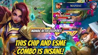 MANIAC AFTER TELEPORTATION!! THIS CHIP AND ESME COMBO IS INSANE! | Esmeralda Gameplay | MLBB