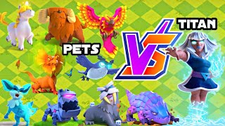 Max Electro Titan VS All pets | ( Clash of Clans )