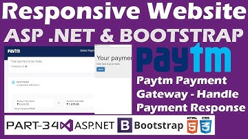 Responsive Website-ASP.NET&Bootstrap-Part 34-Online Shopping Site-Paytm Payment Gateway Response